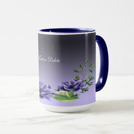 Aquarelle violet Fleurs Mug (Devant droit)