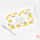 Aquarelle violet jaune Pansy étiquettes Motifs (Enveloppe)