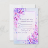 Aquarelle violet Lilac Flower RSVP (Devant)