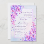 Aquarelle violet Lilac Mariage 5x7 Invitation (Devant)