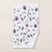 Aquarelle violet marguerite Motif Floral (Serviette à main)