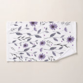 Aquarelle violet marguerite Motif Floral (Serviette à main)