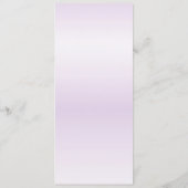 Aquarelle violet Mariage Floral Menu (Dos)