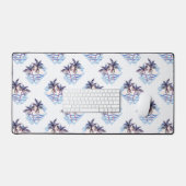 Aquarelle violet Motif de palmier géométrique (Clavier et souris)