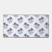 Aquarelle violet Motif de palmier géométrique (Recto)