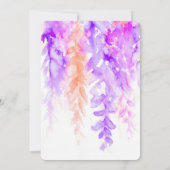 Aquarelle violet orange invitations de douche nupt (Dos)