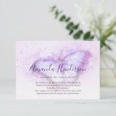 Aquarelle violet papillon Merci commémoratif (Debout devant)