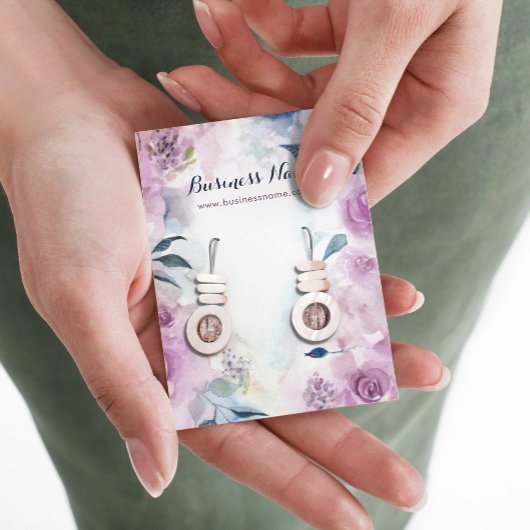 Aquarelle violet Rose Arrière - plan Eiffure Carte