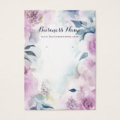 Aquarelle violet Rose Arrière - plan Eiffure Carte (Devant)