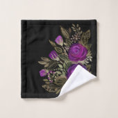 Aquarelle violet roses (Gant de toilette)