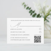 Aquarelle violet rustique Mariage floral RSVP (Debout devant)