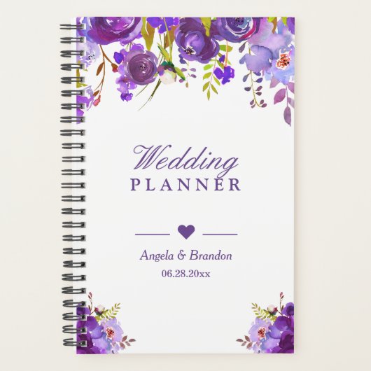 Aquarelle violet ultra violet Mariage floral (Devant)