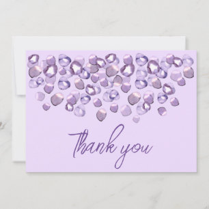 aquarelle violet violet simple carte de remercieme