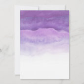 Aquarelle violet Waves | FAIRE-PART DE MARIAGE (Dos)