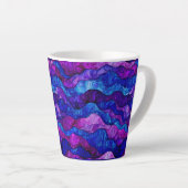 Aquarelle violette abstraite ripples mug (Angle droit)