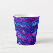 Aquarelle violette abstraite ripples mug (Devant)