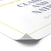 Aquarelle violette Affiche de bienvenue florale (Coin)