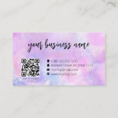 Aquarelle violette Carte de visite mou (Dos)