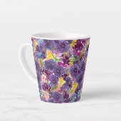 Aquarelle violette Daze Moderne Mug Floral (Angle gauche)