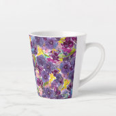 Aquarelle violette Daze Moderne Mug Floral (Droite)