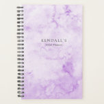 Aquarelle violette élégant<br><div class="desc">Élégant planificateur avec votre nom et description sur un arrière - plan d'aquarelle violet peint à la main.</div>