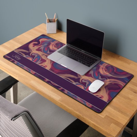 Aquarelle violette et colorée sur mesure (Bureau 2)