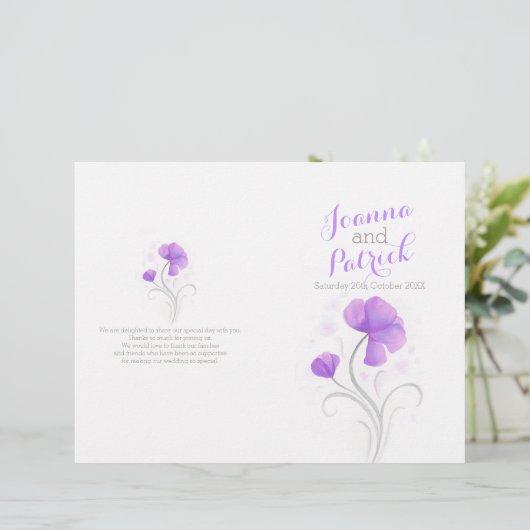 Aquarelle violette et gris grand programme de mari (Debout devant)