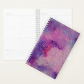 Aquarelle violette et planificateur de parties sci (Devant avec enveloppe)