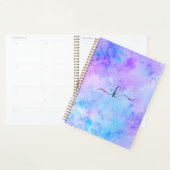Aquarelle violette et turquoise (Devant avec enveloppe)