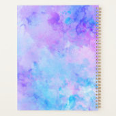 Aquarelle violette et turquoise (Dos)