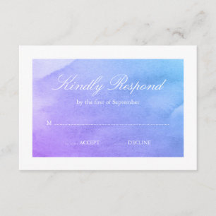 Aquarelle violette et Turquoise RSVP
