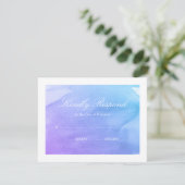 Aquarelle violette et Turquoise RSVP (Debout devant)