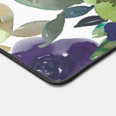 Aquarelle violette Fleur de bureau Mat et Nom pers (Coin)