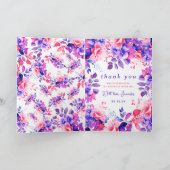 Aquarelle violette Floral Anniversaire Merci (Intérieur)