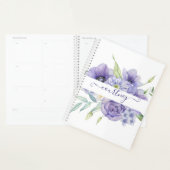 Aquarelle violette florale personnalisée (Devant avec enveloppe)