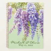 Aquarelle violette glycine florale lilas botanique (Devant)