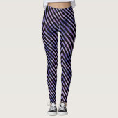 Aquarelle violette Grunge Leggings triés (Devant)
