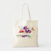 Aquarelle violette Iris Sac fourre-tout personnali (Devant)