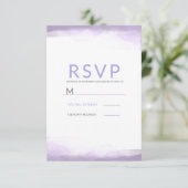 Aquarelle violette Lavender Mariage moderne RSVP (Debout devant)