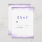 Aquarelle violette Lavender Mariage moderne RSVP (Devant / Derrière)