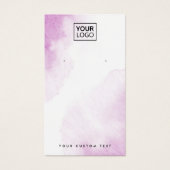 Aquarelle violette logo personnalisé carte d'affic (Devant)