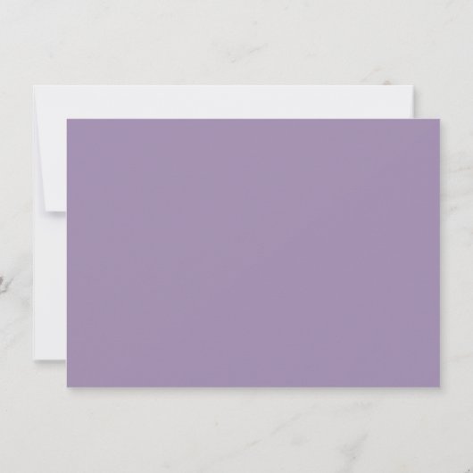 Aquarelle violette Mariage Merci (Dos)