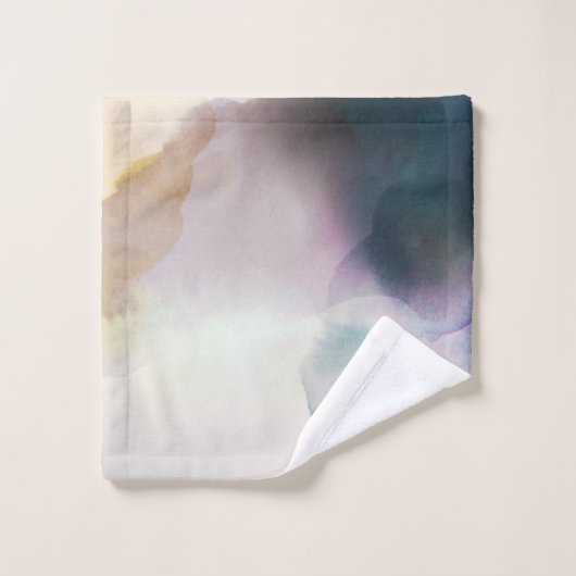 Aquarelle violette moderne Abstraite (Gant de toilette)