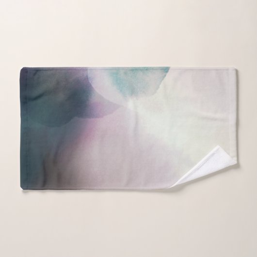 Aquarelle violette moderne Abstraite (Serviette à main)