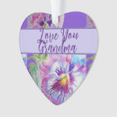 Aquarelle violette Panseuse Jolie maman Fleur Flor (devant)