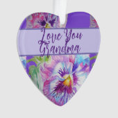 Aquarelle violette Panseuse Jolie maman Fleur Flor (devant)