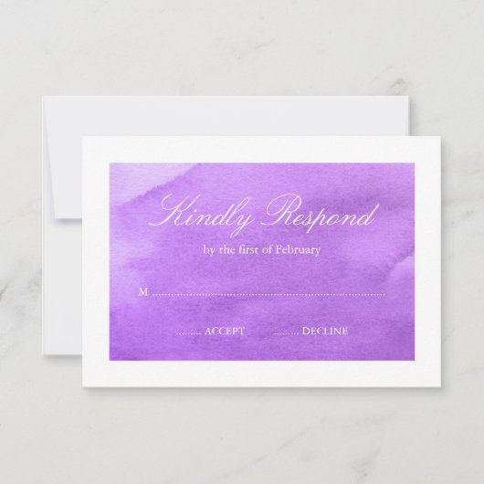 Aquarelle violette RSVP (Devant)