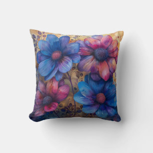 Aquarelle vive Coussin floral