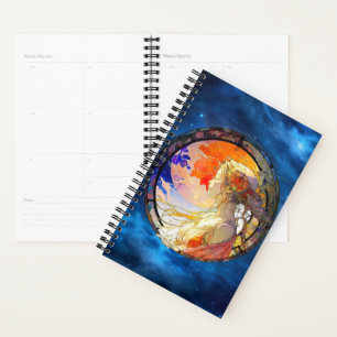 Aquarelle vive de la planificateur fille