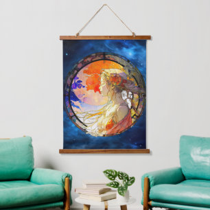 Aquarelle vive de Tapisserie murale de fille